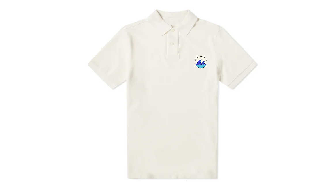 Beige Polo t-shirt with company logo