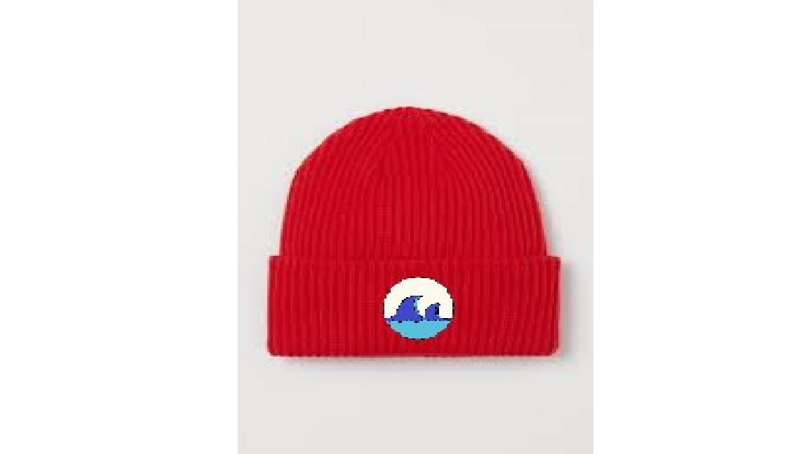 Red toque with company logo